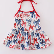 Bow print mom&me top