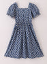 Navy daisy print mom dress