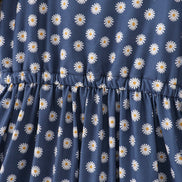 Navy daisy print mom dress