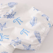 Blue seashell bow mom&me dress