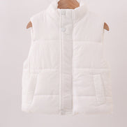 White mom&me puffer vest