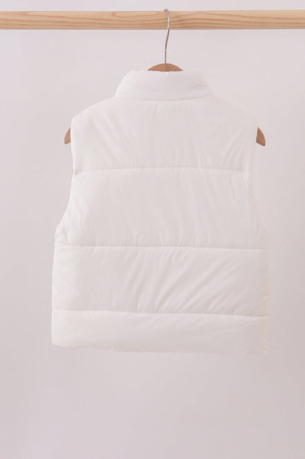 White mom&me puffer vest