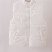 White mom&me puffer vest