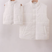 White mom&me puffer vest