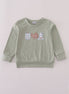 Sage pumpkin turkey applique top
