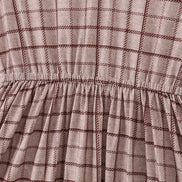 Brown plaid mom dress