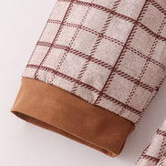 Brown plaid mom dress