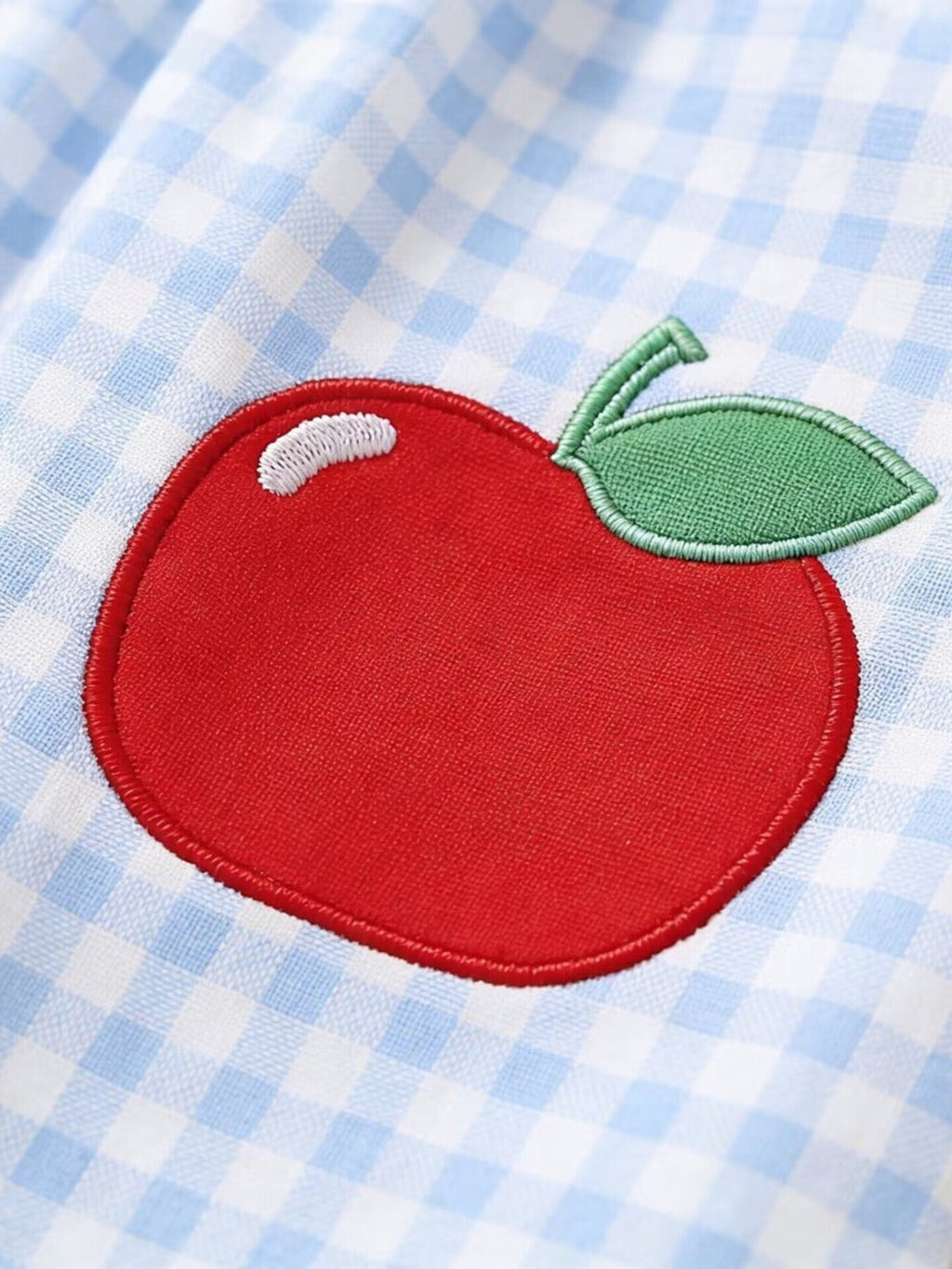 Girls' Fruit Embroidered Sleeveless Plaid Dress | Little Janey - Little Janey Shop