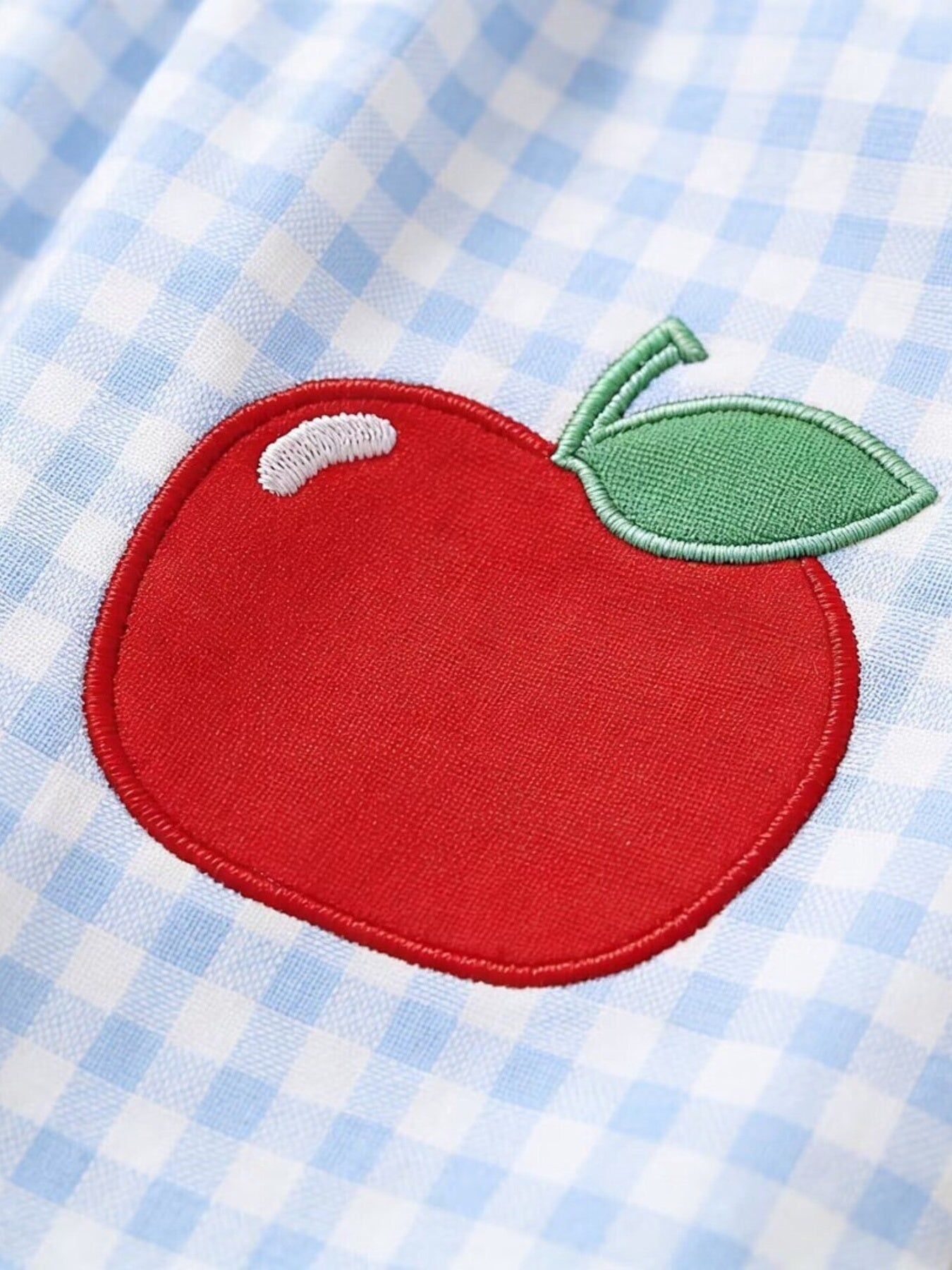 Girls' Fruit Embroidered Sleeveless Plaid Dress | Little Janey - Little Janey Shop