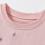 Children's Round Neck Short Sleeve Sweatshirt Dress - Little Janey Shop