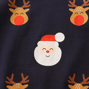 Children's Christmas Reindeer & Santa Round Neck Sweatshirt - Little Janey Shop