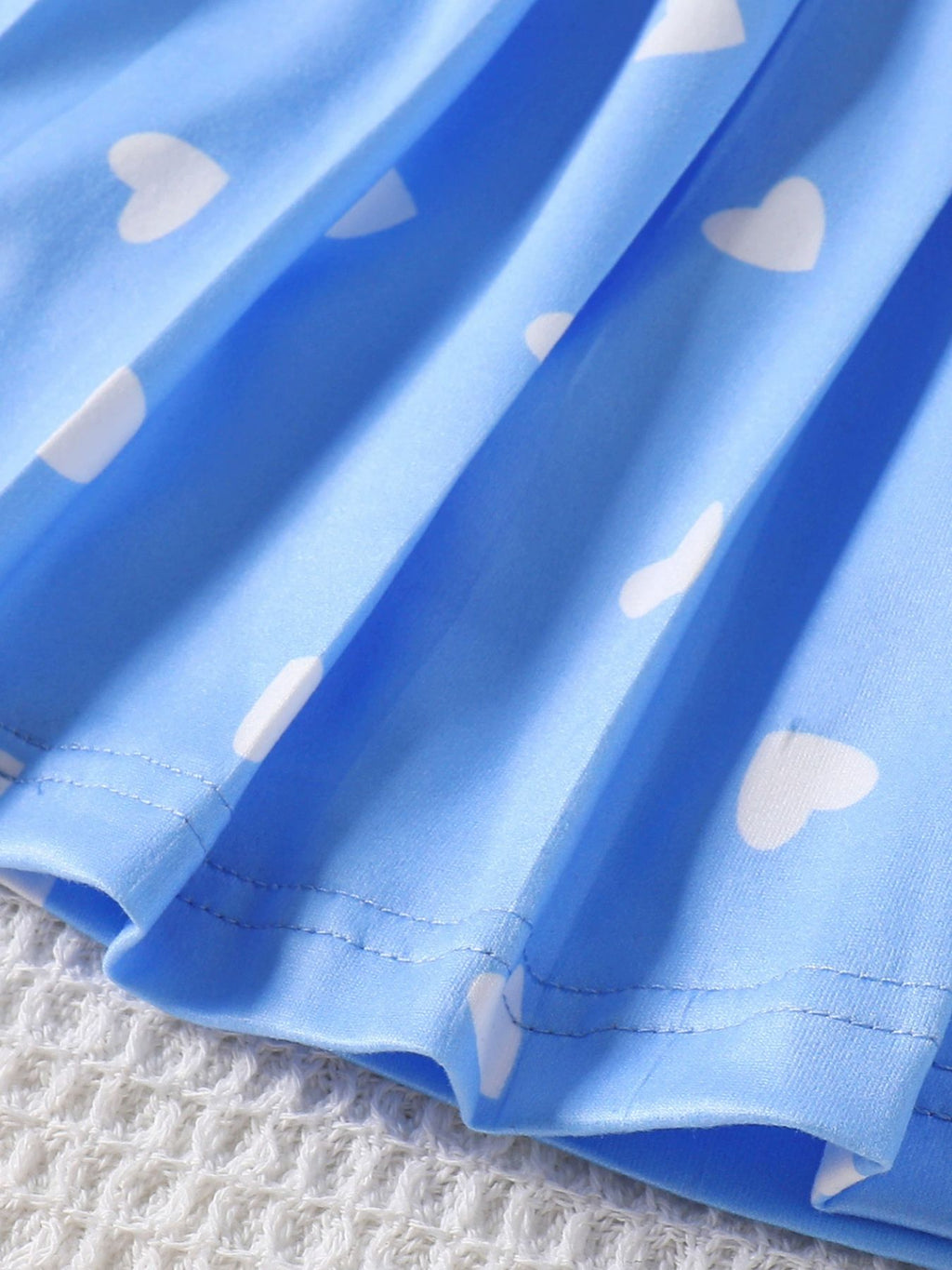 Children's Heart Print Pleated Dress - Little Janey Shop