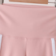 Pink Flare Double Side Stripe Active Pants