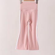 Pink Flare Double Side Stripe Active Pants