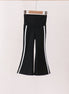 Black Flare Double Side Stripe Active Pants