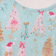 Green christmas tree bamboo pants set