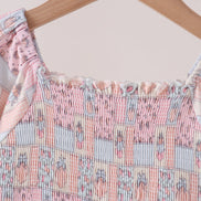 Pink pumpkin smocked mom&me dress