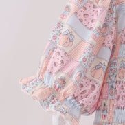 Pink pumpkin smocked mom&me dress