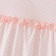 Pink santa claus dot applique ruffle dress