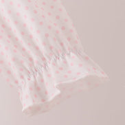 Pink santa claus dot applique ruffle dress
