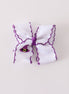 Purple witch hat embroidery crochet edge hair bow