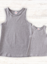 Heather grey blank basic kids teens adult tank top