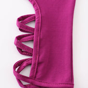 Purple hollow out legging