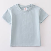 Blue blank basic t-shirt Adult Kids and baby bubble