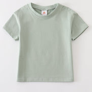 Sage blank basic t-shirt Adult Kids and baby bubble