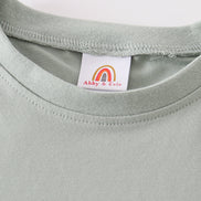 Sage blank basic t-shirt Adult Kids and baby bubble