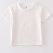 Cream blank basic t-shirt Adult Kids and baby bubble