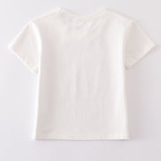 Cream blank basic t-shirt Adult Kids and baby bubble