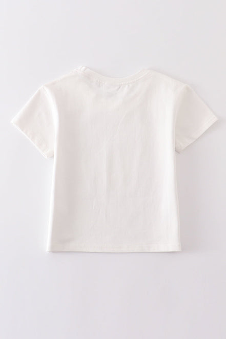 Cream blank basic t-shirt Adult Kids and baby bubble