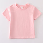 Pink blank basic t-shirt Adult Kids and baby bubble