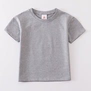 Gray blank basic t-shirt Adult Kids and baby bubble