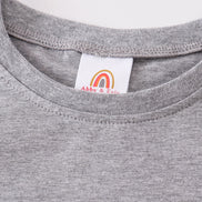 Gray blank basic t-shirt Adult Kids and baby bubble