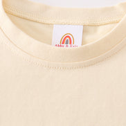 Beige blank basic t-shirt Adult Kids and baby bubble