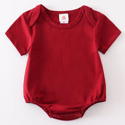 Maroon blank basic t-shirt Adult Kids and baby bubble