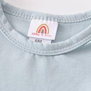 Blue blank basic t-shirt Adult Kids and baby bubble