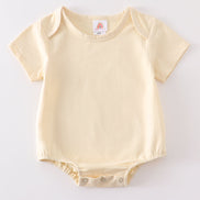 Beige blank basic t-shirt Adult Kids and baby bubble