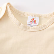 Beige blank basic t-shirt Adult Kids and baby bubble