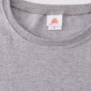 Gray blank basic t-shirt Adult Kids and baby bubble