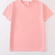 Pink blank basic t-shirt Adult Kids and baby bubble