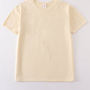 Beige blank basic t-shirt Adult Kids and baby bubble