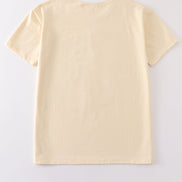 Beige blank basic t-shirt Adult Kids and baby bubble