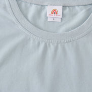 Blue blank basic t-shirt Adult Kids and baby bubble