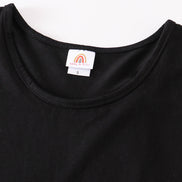 Black blank basic kids teens adult tank top