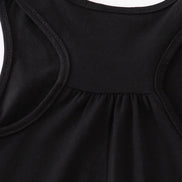 Black blank basic kids teens adult tank top