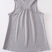 Heather grey blank basic kids teens adult tank top