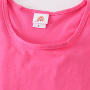 Hot pink blank basic kids teens adult tank top
